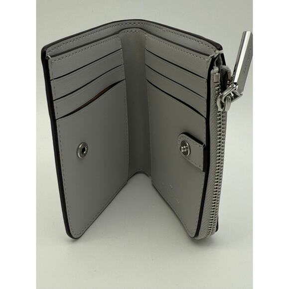 NWT Kate Spade Madison Silver Metallic Croc Small Zipper Pocket Purse Wallet - Picture 6 of 10